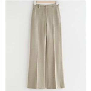 & Other Stories Slim Silk Press Crease Trousers
